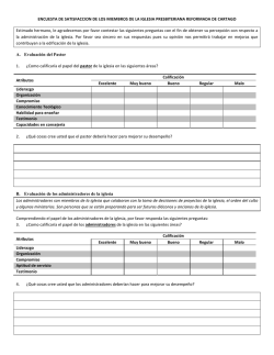 Encuesta de satisfaccion de los miembros de la Iglesia