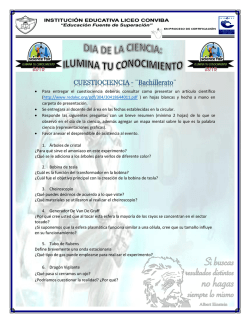 &bull; Para entregar el cuestiociencia deber&aacute;s consultar como presentar