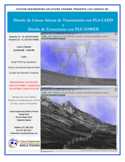 Dise&ntilde;o de L&iacute;neas A&eacute;reas de Transmisi&oacute;n Utilizando PLS