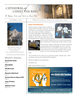 Bulletin - Cathedral of Christ the King