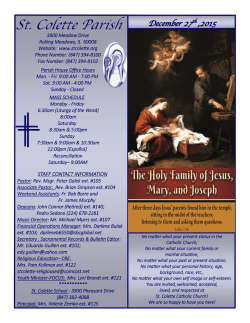 STAFF CONTACT INFORMATION