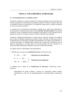TEMA 2: VOLUMETR&Iacute;AS &Aacute;CIDO BASE