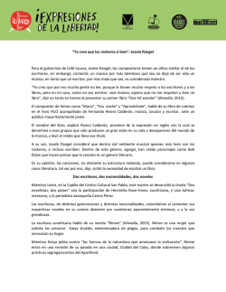 &ldquo;Yo creo que los rockeros s&iacute; leen&rdquo;: Joselo Rangel Para el guitarrista