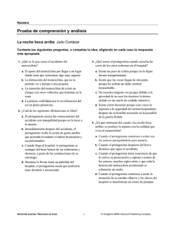 Prueba de comprensi&oacute;n y an&aacute;lisis
