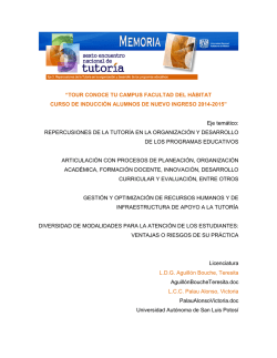 &ldquo;TOUR CONOCE TU CAMPUS FACULTAD DEL H&Aacute;BITAT CURSO
