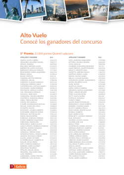 Alto Vuelo Conoc&eacute; los ganadores del concurso