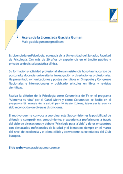 Acerca de la Licenciada Graciela Guman