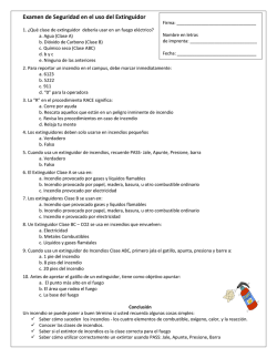 Examen de Seguridad en el uso del Extinguidor