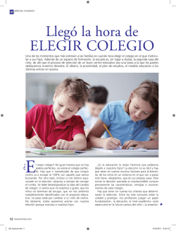 Lleg&oacute; la hora de ELEGIR COLEGIO