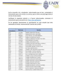 Se les recuerda a los estudiantes seleccionados que no han