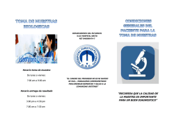 &ldquo;RECUERDA QUE LA CALIDAD DE LA MUESTRA