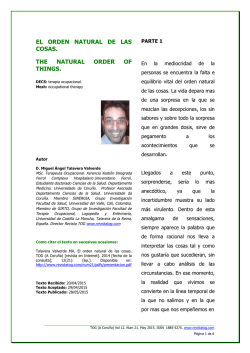 EL ORDEN NATURAL DE LAS COSAS. THE NATURAL