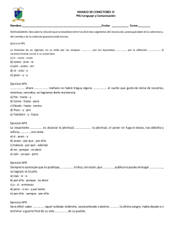 MANEJO DE CONECTORES IV PSU Lenguaje y Comunicaci&oacute;n