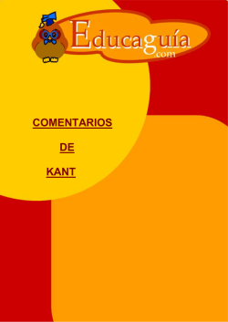 Comentarios de Kant
