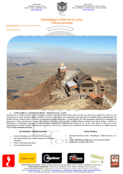 Chacaltaya y Valle de la Luna 1 d&iacute;a en privado