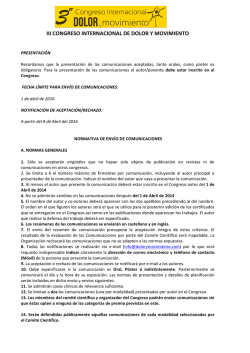 iii congreso internacional de dolor y movimiento