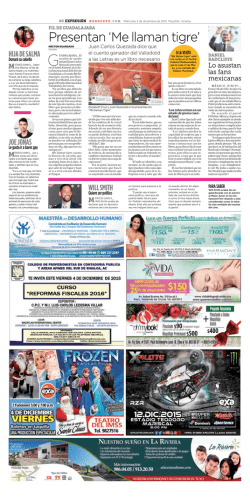 Presentan `Me llaman tigre`