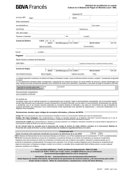 Solicitud de acreditaci&oacute;n en cuenta Cobros en el Sistema de Pagos