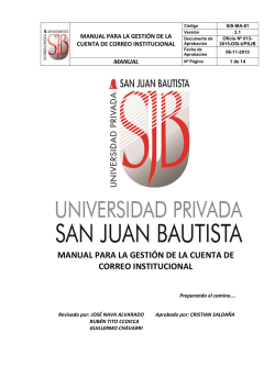 manual para la gesti&oacute;n de la cuenta de correo institucional