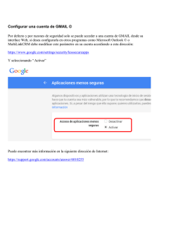 Configurar una cuenta de GMAIL &copy;