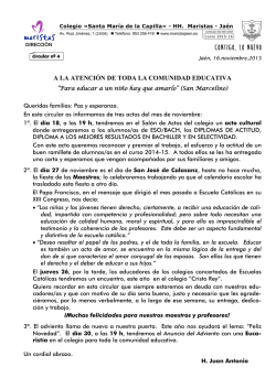 a la atenci&oacute;n de toda la comunidad educativa