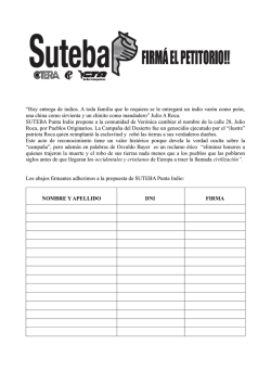 &ldquo;Hoy entrega de indios. A toda familia que lo requiera se le