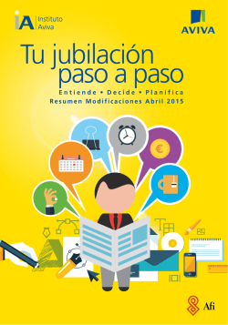 Tu jubilaci&oacute;n paso a paso - Instituto Aviva de Ahorro y Pensiones