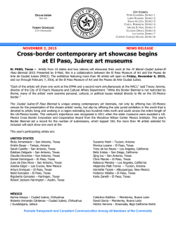 Cross-border contemporary art showcase begins at El Paso, Ju&aacute;rez