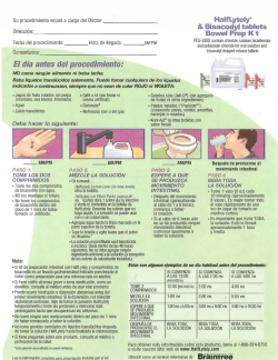 El d&iacute;a antes del proced imiento: Brai&iacute;1&deg;ire`e