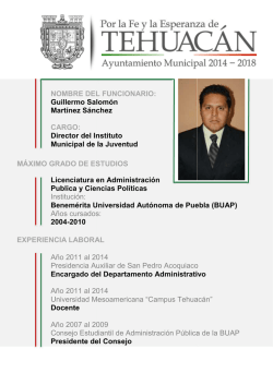 NOMBRE DEL FUNCIONA Guillermo Salom&oacute;n Mart&iacute;nez