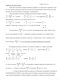 SIMPLIFICAR FRACCIONES