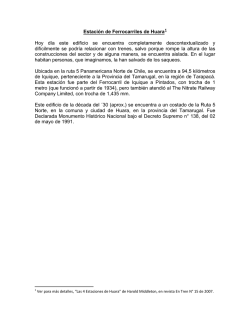 Estaci&oacute;n de Ferrocarriles de Huara1 Hoy d&iacute;a este edificio se