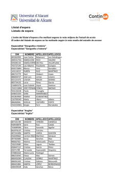 Rectificaci&oacute;n lista de espera especialidad Ingl&eacute;s y Geograf&iacute;a e Historia