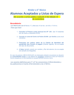 Alumnos Aceptados y Listas de Espera