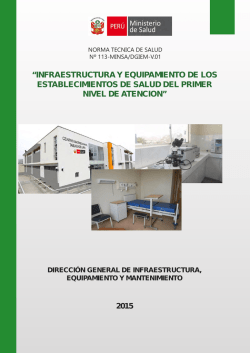 infraestructura y equipamiento de los establecimientos de salud del
