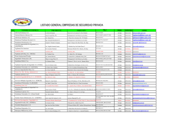 Listado general de Compa&ntilde;ias de Seguridad Privada