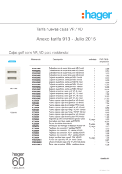 Anexo tarifa 913 - Julio 2015