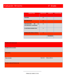 Evaluaci&oacute;n Bimestre 3&deg; Grado gRAgRADOGrado