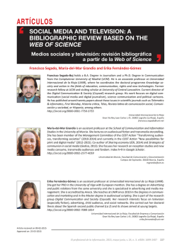 Social media and television: a bibliographic review based