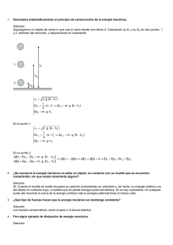 1 Demuestra matem&aacute;ticamente el principio de conservaci&oacute;n de la