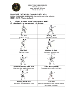 &bull; T&eacute;cnica de manos en defensa (Son Kisul Maki) :