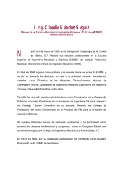 Ing. Claudio S&aacute;nchez Segura