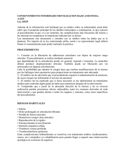 Movilizacion bajo anestesia