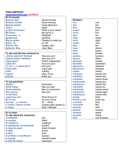 PARA EMPEZAR (www.phschool.com, jcd-0007) En la