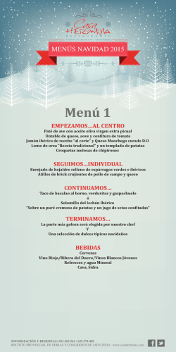 Men&uacute;s de Navidad 2015 - Restaurante Casa Herminia