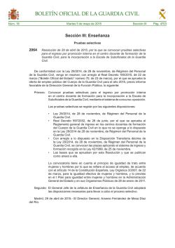 Convocatoria Escala de Suboficiales 2015.