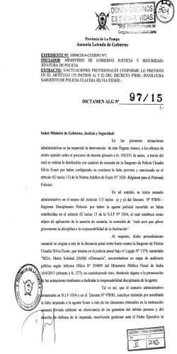 Dict&aacute;men 97/2015 - Gobierno de La Pampa
