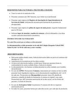 Requisitos para la facturaci&oacute;n