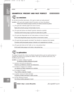 M&aacute;s pr&aacute;ctica Unidad Etapa Las emociones La quincea&ntilde;era