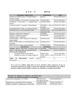 E  S  O   &ndash; 2&ordm; 2015-16